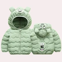 Baby girls boys cartoon down cotton clothes boy girl winter coat new childrens hooded cotton clothes coats P502