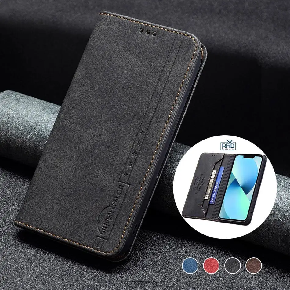 

Кожаный чехол-бумажник Fresh Etui с защитой от кражи для OPPO A15 A16 A52 A72 A92 A54 A55 A74 A94 A93 A55 5G Realme C12 C15 C20 C21 C25 Cov