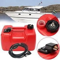 12l fuel tank oil box marine container wconnector anti static corrosion resistant gas outboard accessories boat yacht