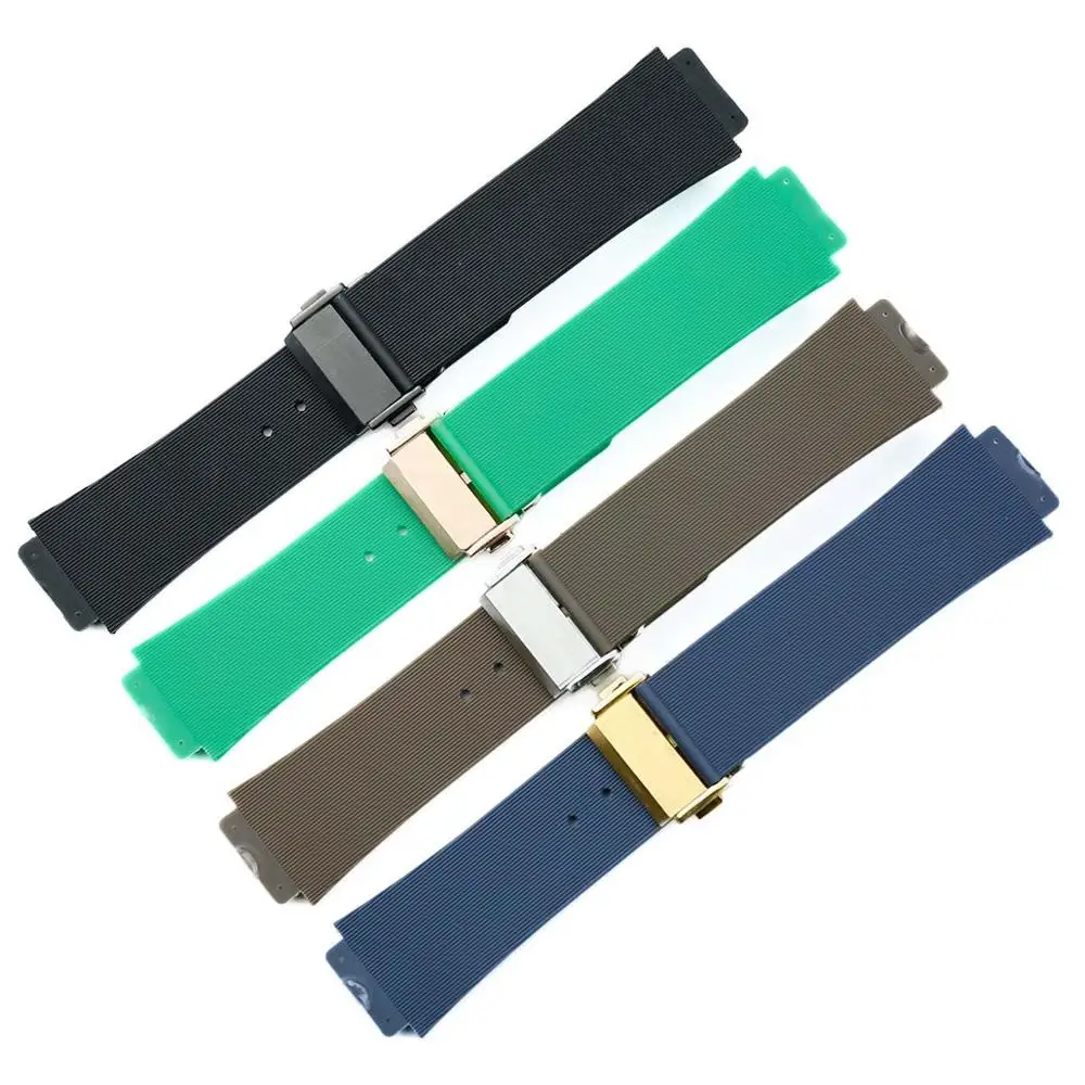 Rubber Watch Band Men's Accessories Suitable for HUBLOT Yubo Outdoor Sports Waterproof Wristband Women 19mmx25mm Watch band