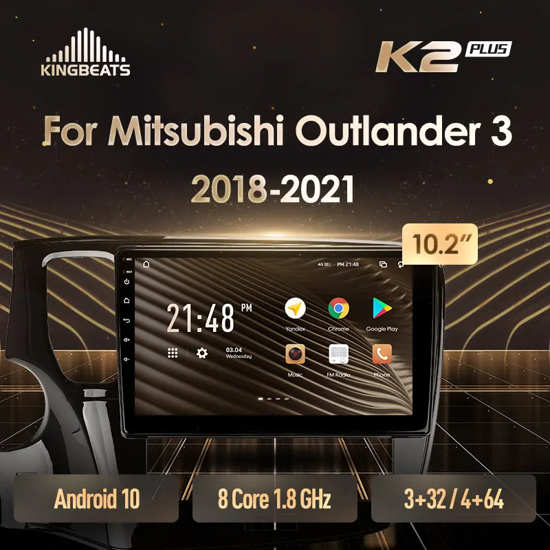 KingBeats штатное головное устройство For Mitsubishi Outlander 3 III GF0W GG0W 2018 автомагнитола на