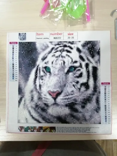 

Full Round Diamond 5D diamond painting animal tiger fox diamond embroidery kit mosaic painting diy children gift