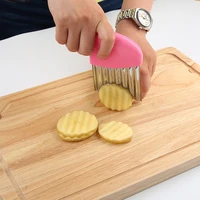 potato cutter wavy crinkle cutting tool stainless steel carrot chip vegetable crinkle wavy chopper cutter
