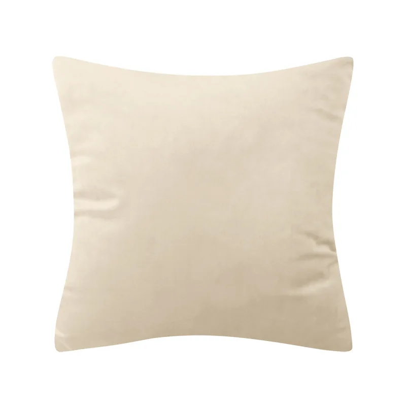 

45*45cm Flannel Solid Color Pillow Cover Simple Cushion Case Lisi Velvet Throw Pillowcase Home Sofa Seat Car Decorative Almohada