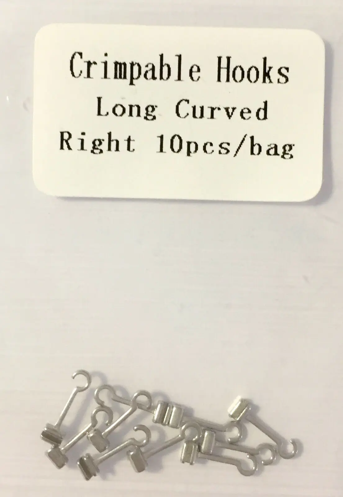 

20Pcs Dental Orthodontic Crimpable Hook Long Curved Right&Left For Arch Parts Wire
