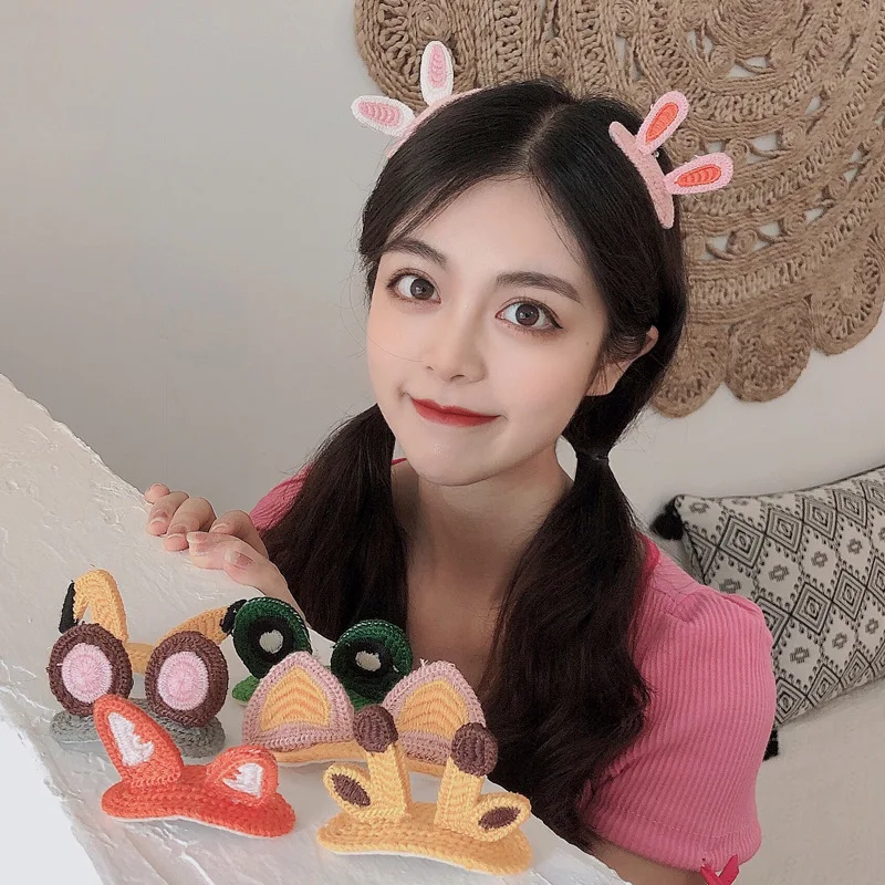 

Cute wool cartoon animal three-dimensional hairpin Korean ins web celebrity girl sweet top clip hairpin student clip