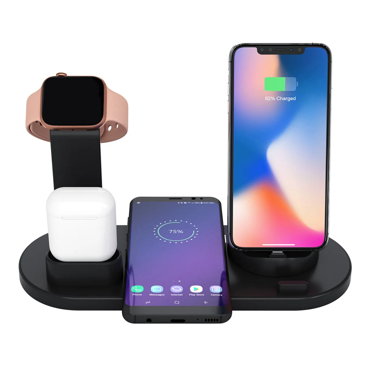 3 в 1 кабель быстрой Беспроводной док станция для зарядки многофункциональный