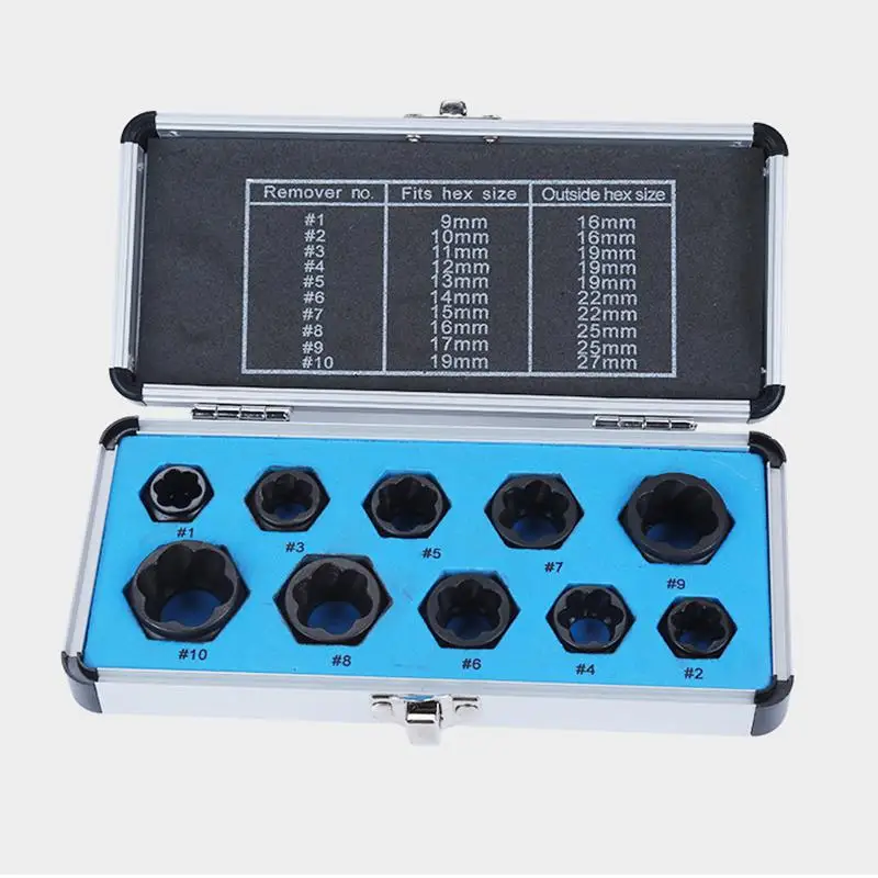 10 шт. поврежденный гайка болт и для снятия Съемник шпилек размер от 9 19 мм