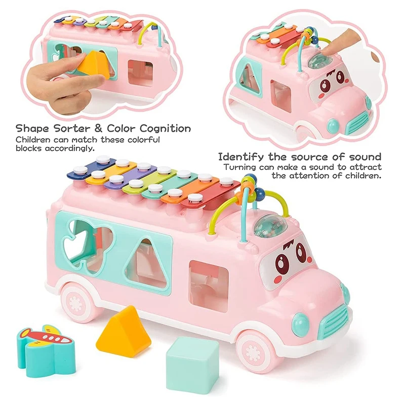 

Xylophone Toys,Shape Classification Toys,with Mallets,for Learn Educational Toys,Push-Pull Musical Toys,Children's Gifts