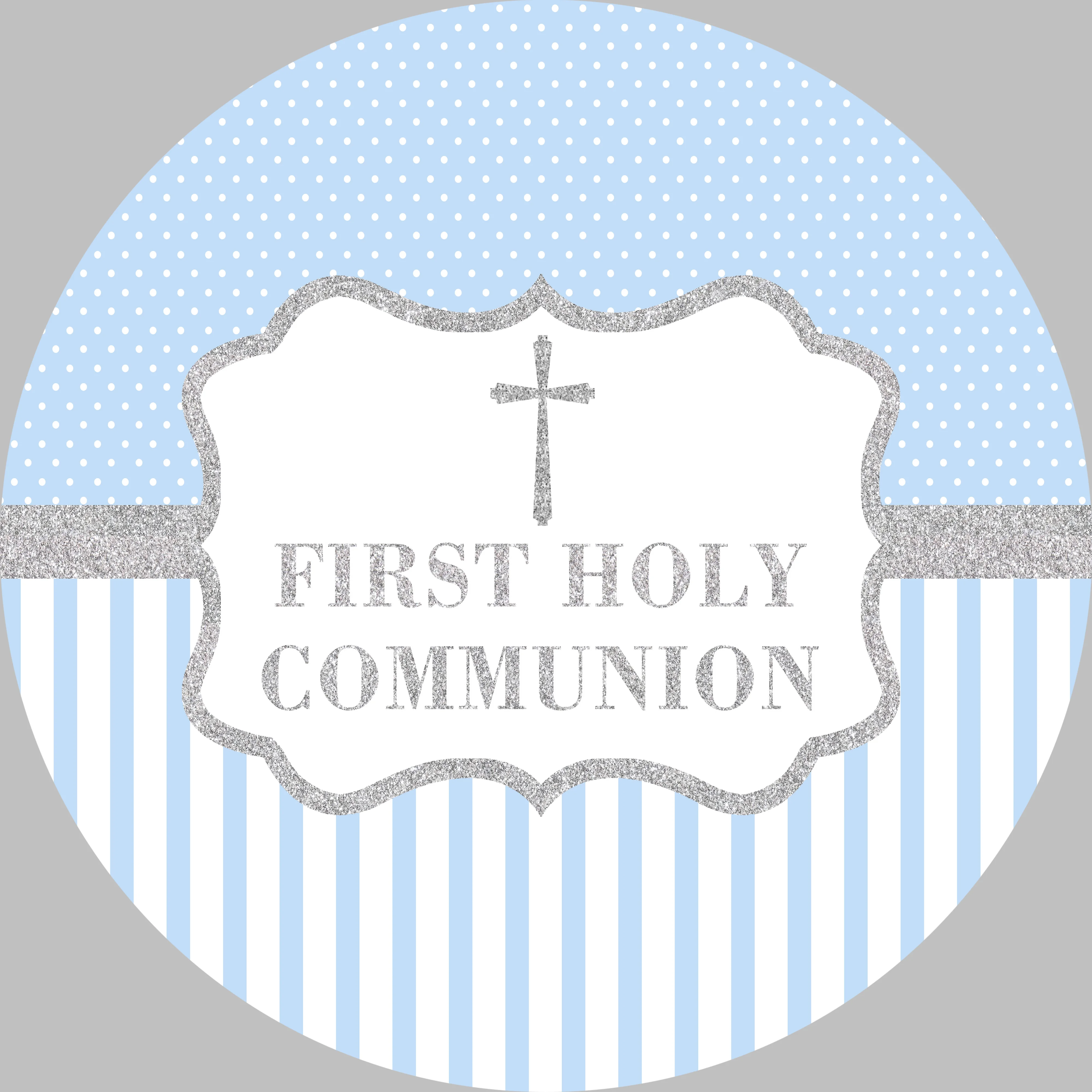 

Фон для фотографирования новорожденных с изображением богов благословления круга Первого Святого Причастия крестия серебряного креста го...