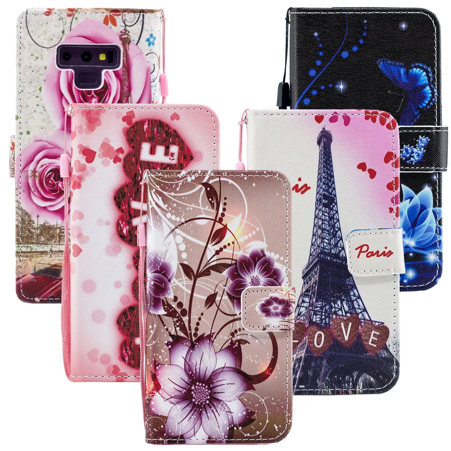 Цветок кожаные чехлы для Samsung Galaxy S10 плюс S10e S9 S8 A7 A9 2018 A10 A30 A50 M10 M20 M30 чехол J4 J6 Чехол