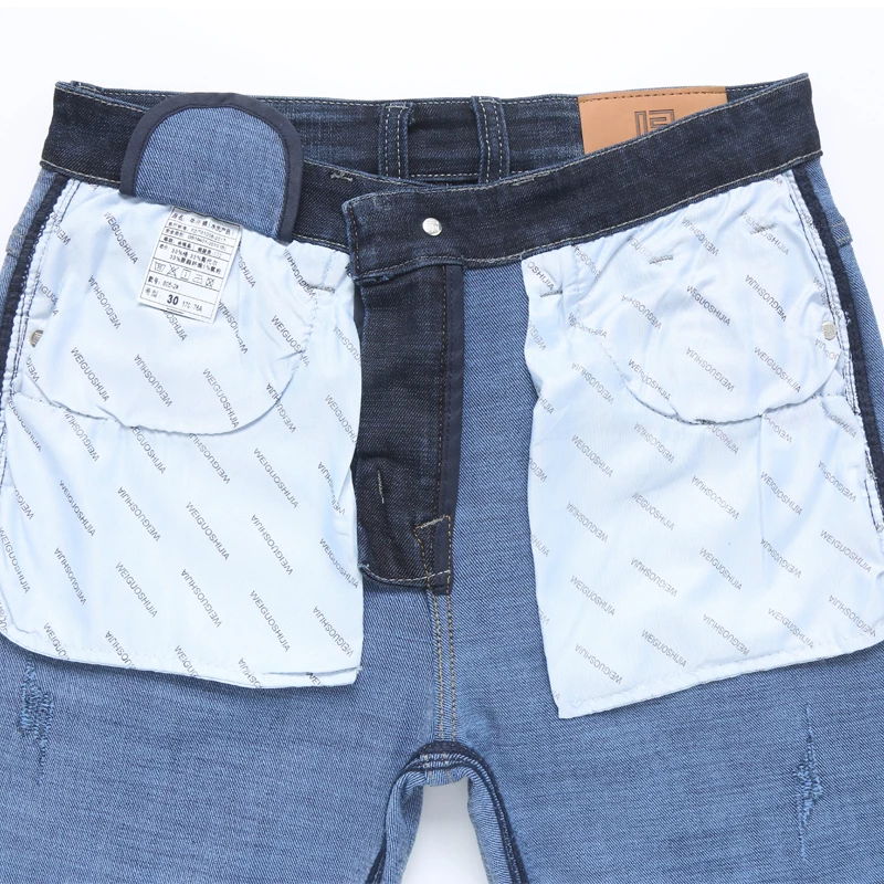 

2020 Autumn and Winter New Men's Jeans Business Casual Youth Stretch Regular Jeans Men Dark Blue Blue Brand Clothing