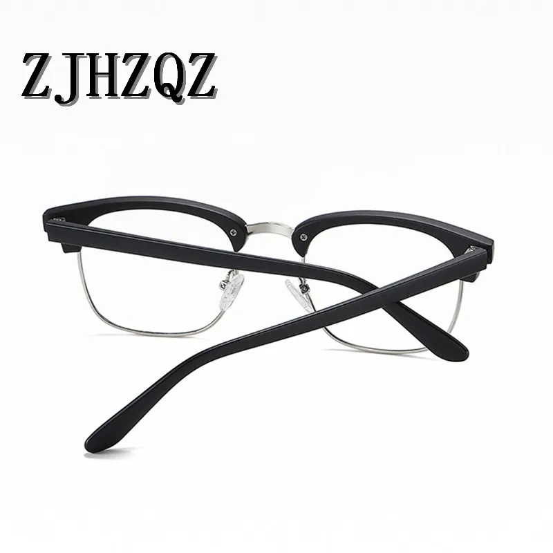 

Mens Half Frame Fashion Anti Blue Light Blocking Computer Glasses Photochromitac Sunglasses Womens Chameleon Transition Lens