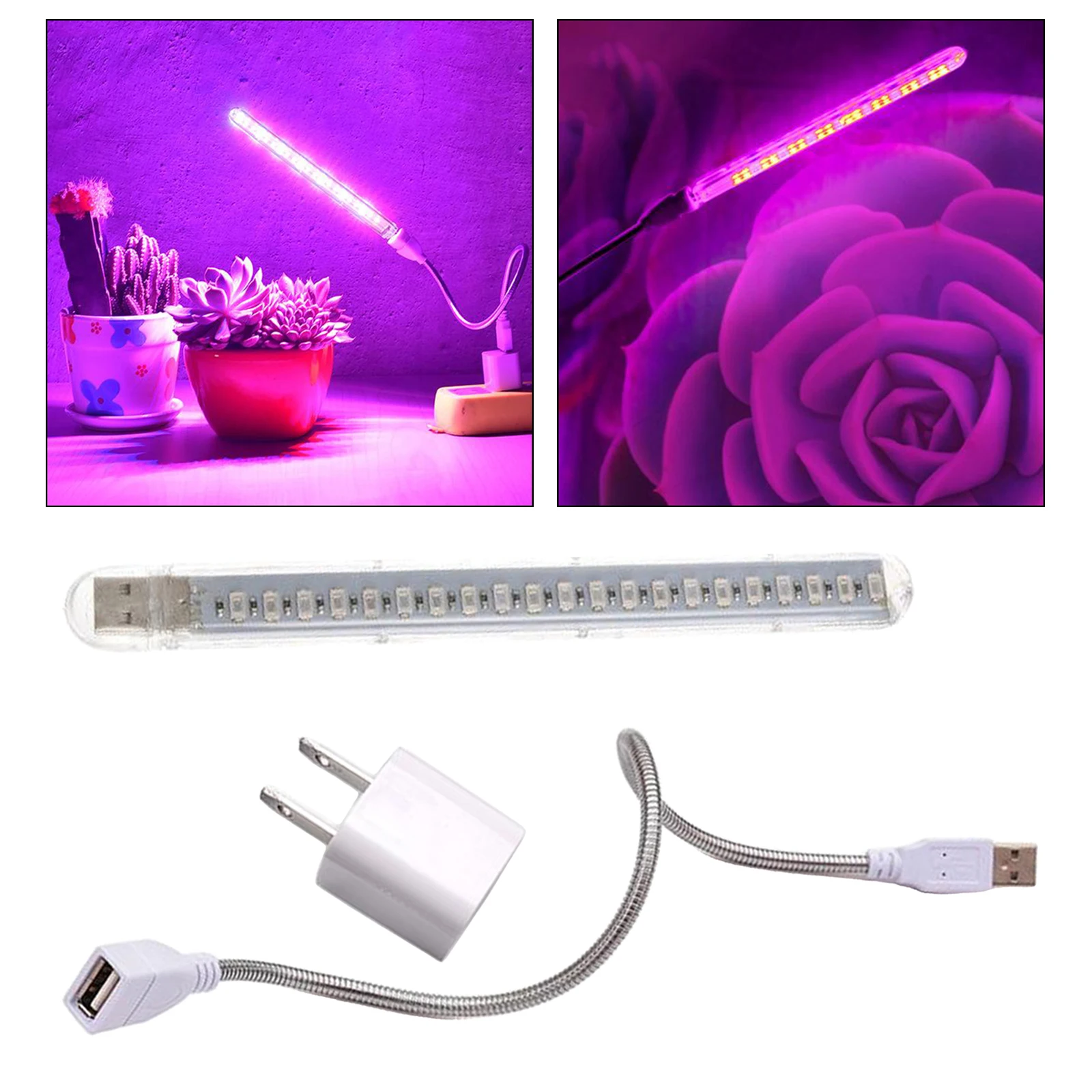 

Grow Light with Power Stand & Tube ,3W Floor Standing Plant Lights for Indoor Plants, DC5V 3W