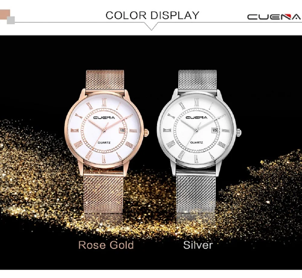 

Роскошные женские кварцевые часы, женские часы из нержавеющей стали, современные модные красивые наручные часы с сетчатым ремешком, подарок, женские часы