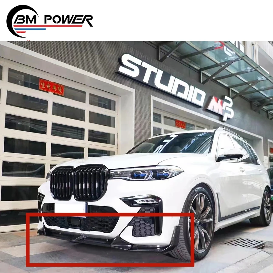 

X7 G07 front spoiler Car accessories front bumper spoiler for X7 G07 dry carbon fiber front lip