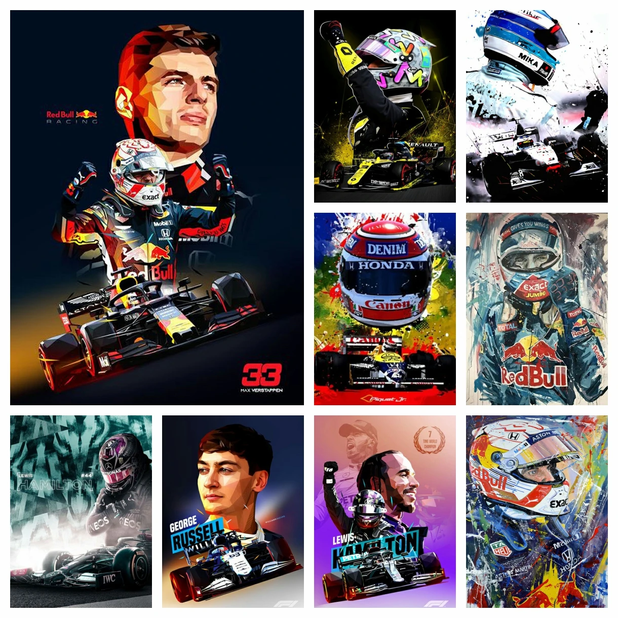 

Full Drill Diamond Art Painting F1 Racing Picture Of Rhinestone Max/Lewis Driver Mosaic Puzzle Cross Stitch Embroidery Kit Craft