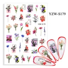 3D наклейки для ногтей, летние самоклеющиеся наклейки, яркие цветы, лавандовый дизайн, украшения для ногтей, аксессуары из фольги для ногтей