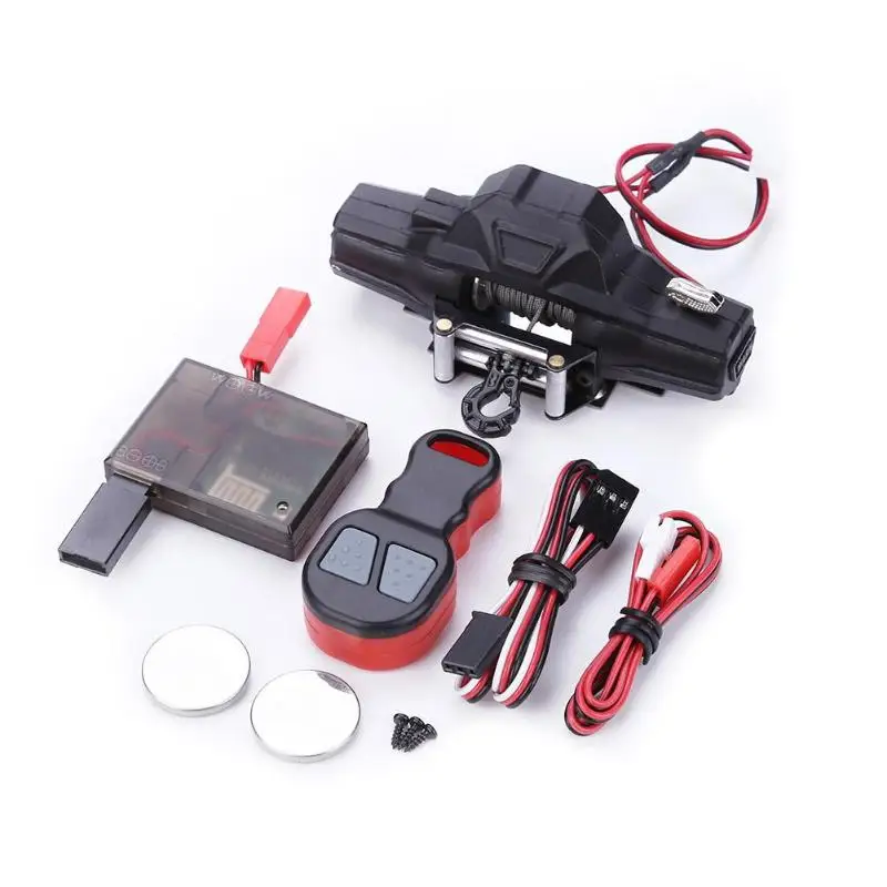 

RC Car Metal Winch + Wireless Remote Controller for 1:10 RC Crawler Car Traxxas TRX4 Axial SCX10 90046 D90 D110 TF2 Tamiya CC01