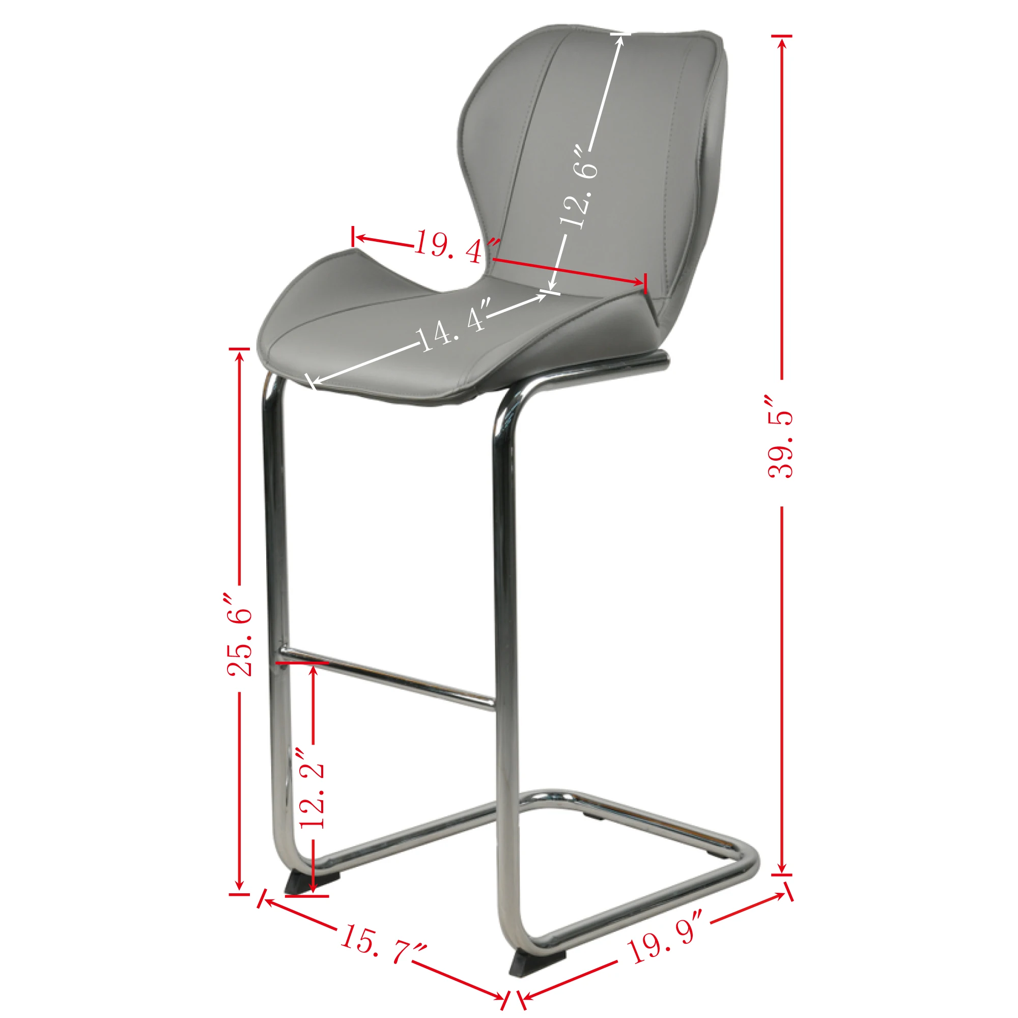 4 шт. Роскошные качества кожа ткань современные барные стулья кухня с изогнутой в