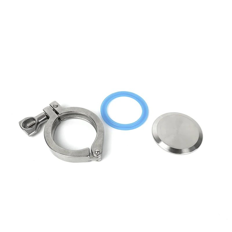 Комплект 4 &quotТорцевая крышка 4&quot зажим &quotсиликоновая прокладка нержавеющая