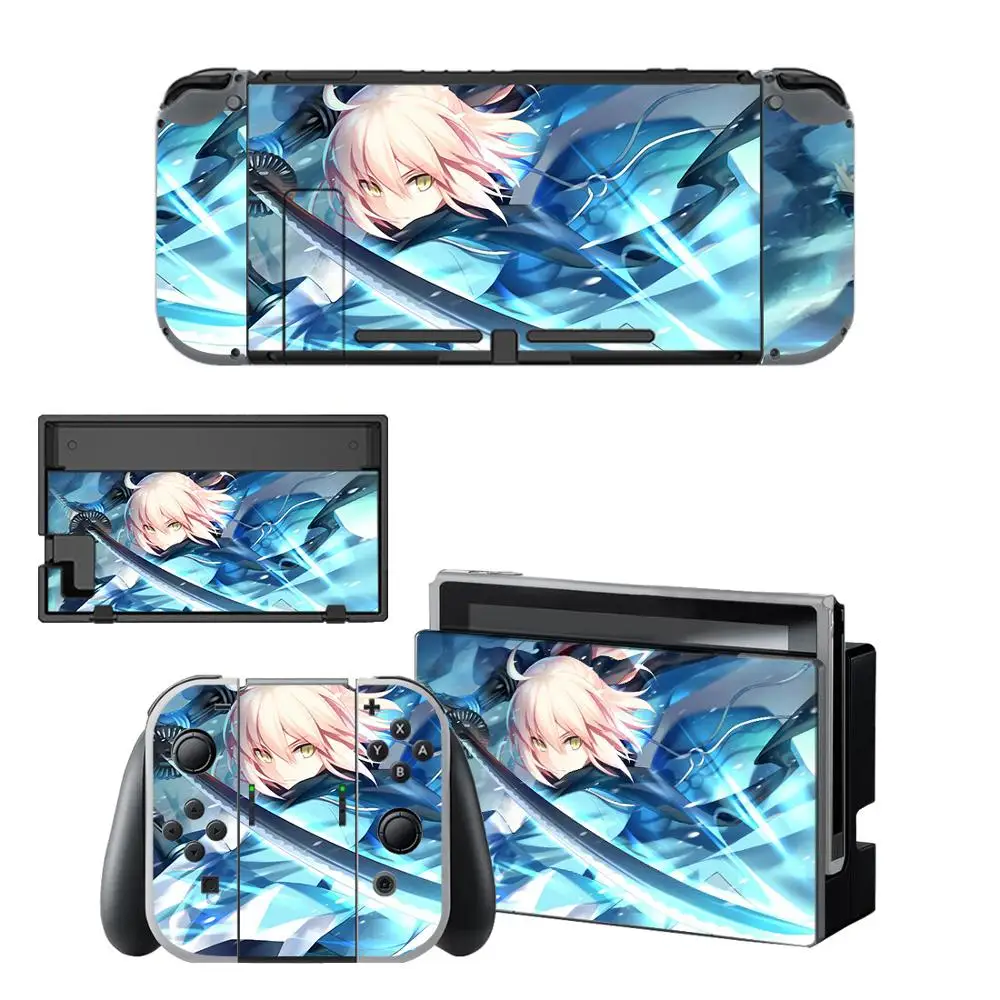 Наклейка в стиле аниме Fate Saber Nintendo Switch наклейка для s скины контроллера Joy-Con |