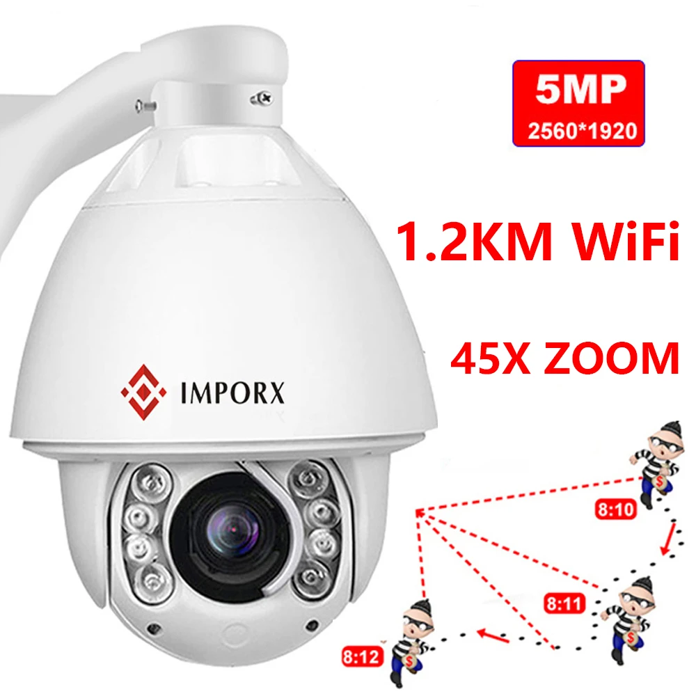 IP-камера 5 Мп 45X PTZ оптический зум | Безопасность и защита