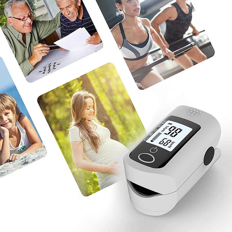 Пульсоксиметр Пальчиковый светодиодный бытовой прибор для измерения кислорода