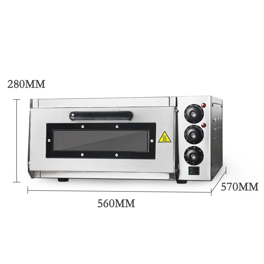 ITOP2000W электрическая печь для пиццы жареный торт курица из нержавеющей стали машина для выпечки одна жареная печь с камнем для пиццы