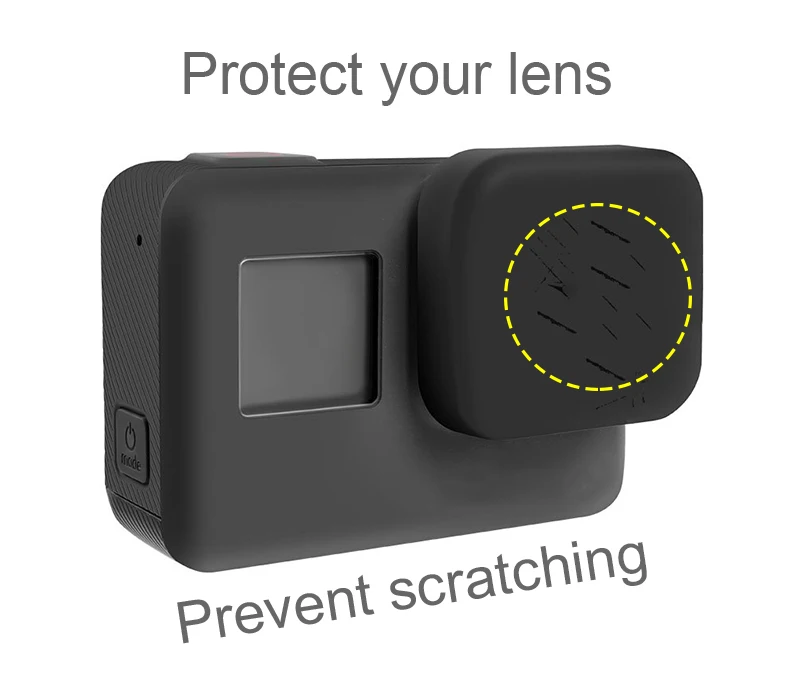 Мягкий силиконовый чехол для GoPro Hero 5 6 7, Черная защитная рамка для Go Pro 7 Hero 6 5, аксессуары для экшн-камеры