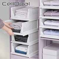1 pc home wardrobe storage box closet clothing organizer dorm room clothes organization layered shelf bedroom cabinet shelf rack