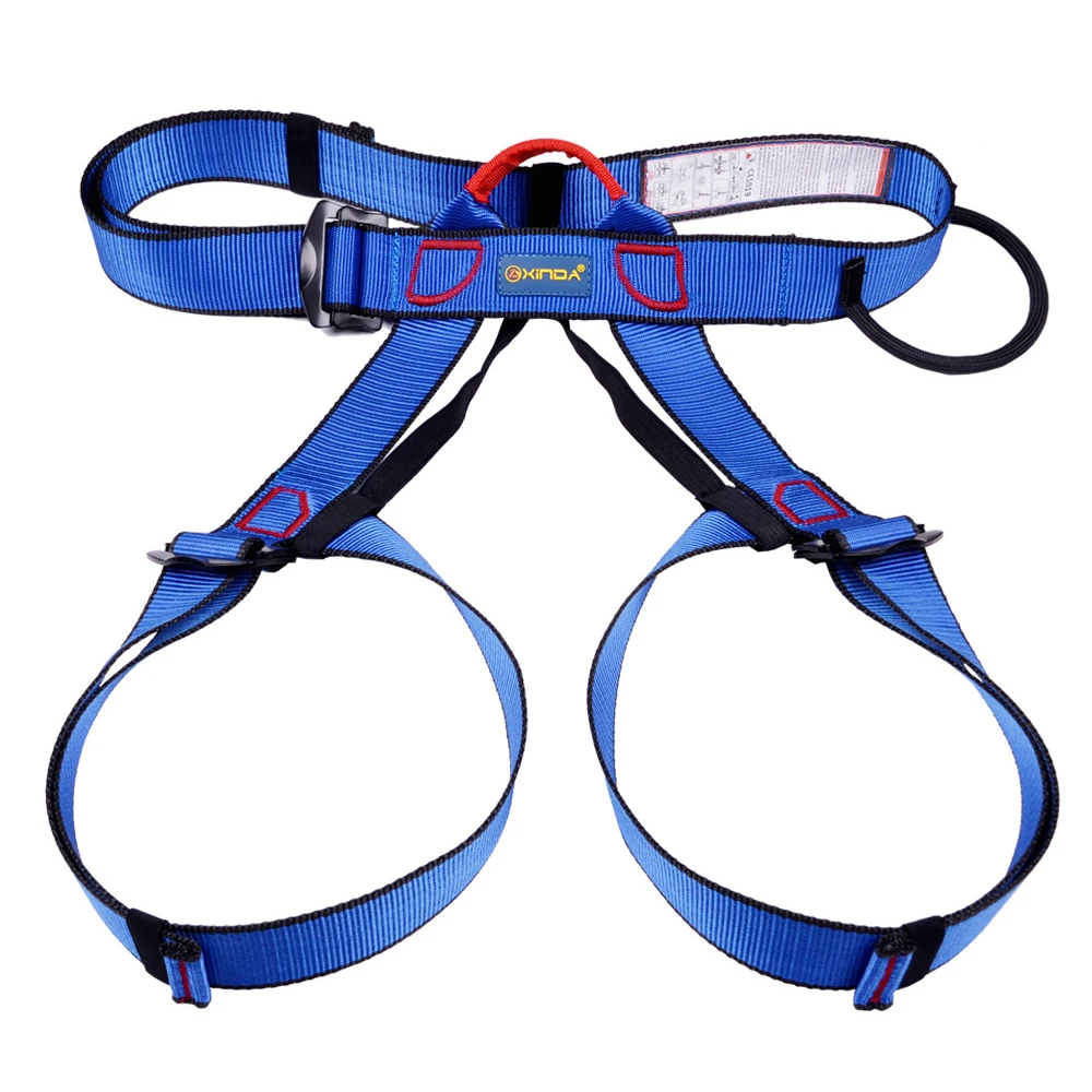 Синий Outdoor Climbing Harness Safe Seat Belt for Men Women Mountaineering Training Caving Rappelling camping climbing Equipment - Цвет: Синий