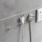 Настенный крючок для хранения, без перфорации, держатель розетки, кухонный Невидимый крючок, настенный, офисная, оптовая цена, клейкая вешалка