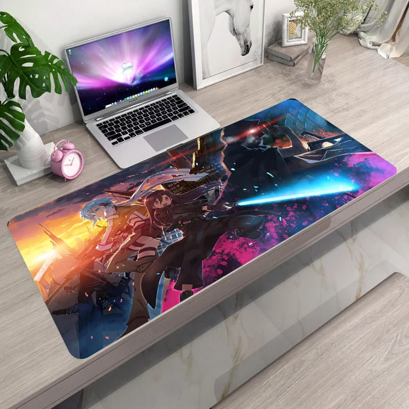 

MRGLZY Anime Big Mouse Pad Desktop Keyboard Computer Work Pad Game Console Notebook Computer Desk Accessories Game Table Carpet