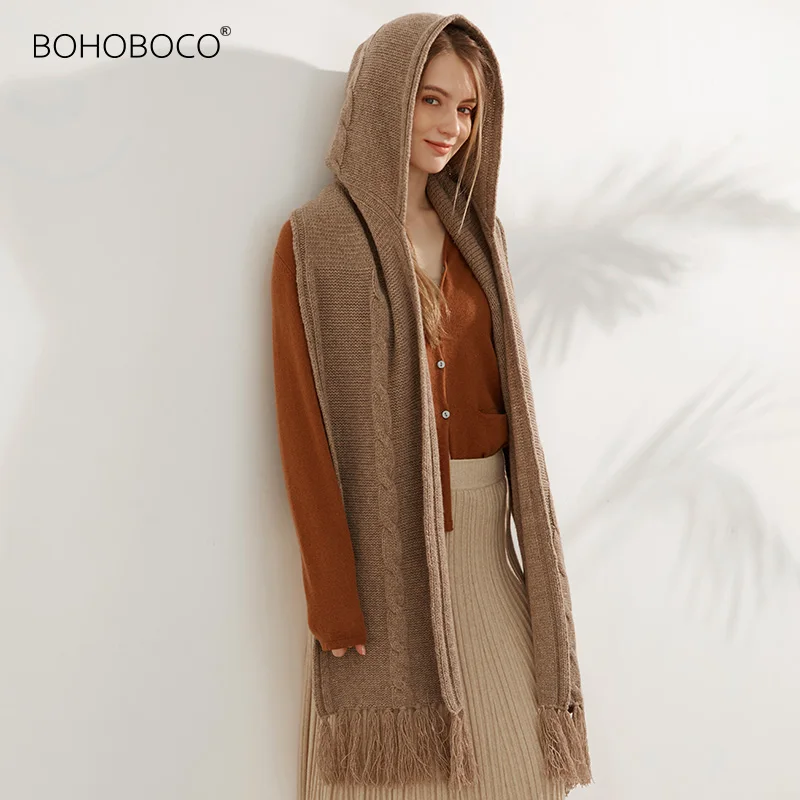 

Wholesale Winter Women's Yak Hair Tassel Scarf Shawl