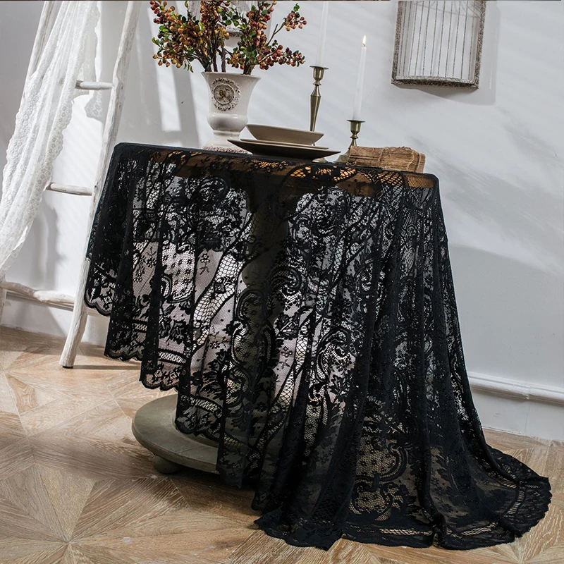 

Round Lace Tablecloth Coffee Table Cloth Christmas New year's tablecloth Christmas home decoration Track on the table Beautiful