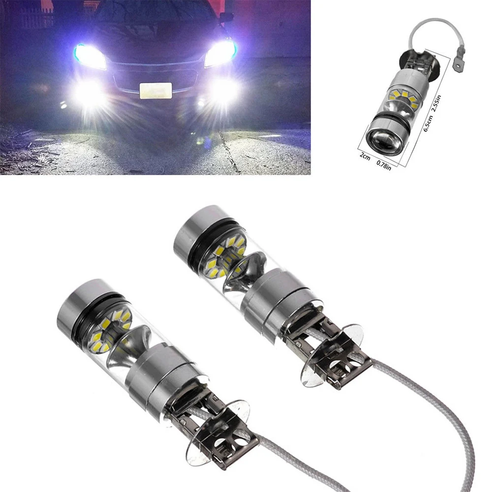 VEHEMO 2 шт. H3 12/24 В высокомощные светодиодный ные Автомобильные противотуманные