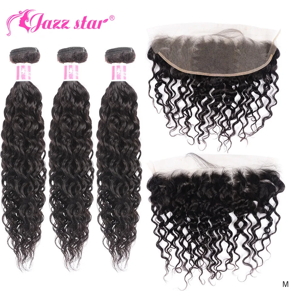 Волнистые пучки с фронтальной застежкой 3 пучка 13x4 фронтальная пучком