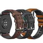 Новый 20 мм22 ммсветильник силиконовый коричневый кожаный ремешок для наручных часов, ремешок для часов из нержавеющей стали застежка часы аксессуары ремни