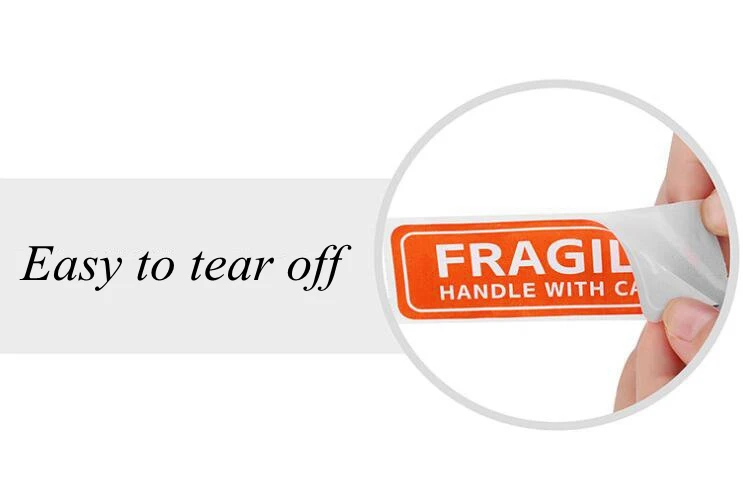 

Fragile Label Warning Tape Paper Copper Plate Non-drying Glue Self-adhesive Label Stickers Safety Warning Simple Stickers