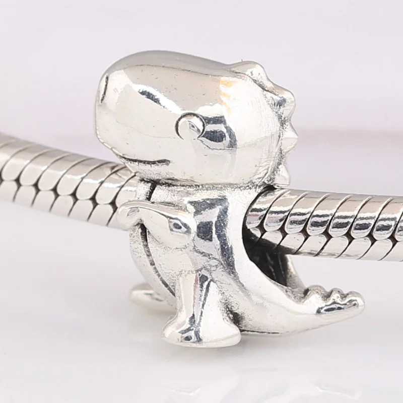 

Аутентичные бусины из серебра S925, милые Подвески в виде динозавра, подходят для женского браслета, браслета, ювелирные изделия «сделай сам»