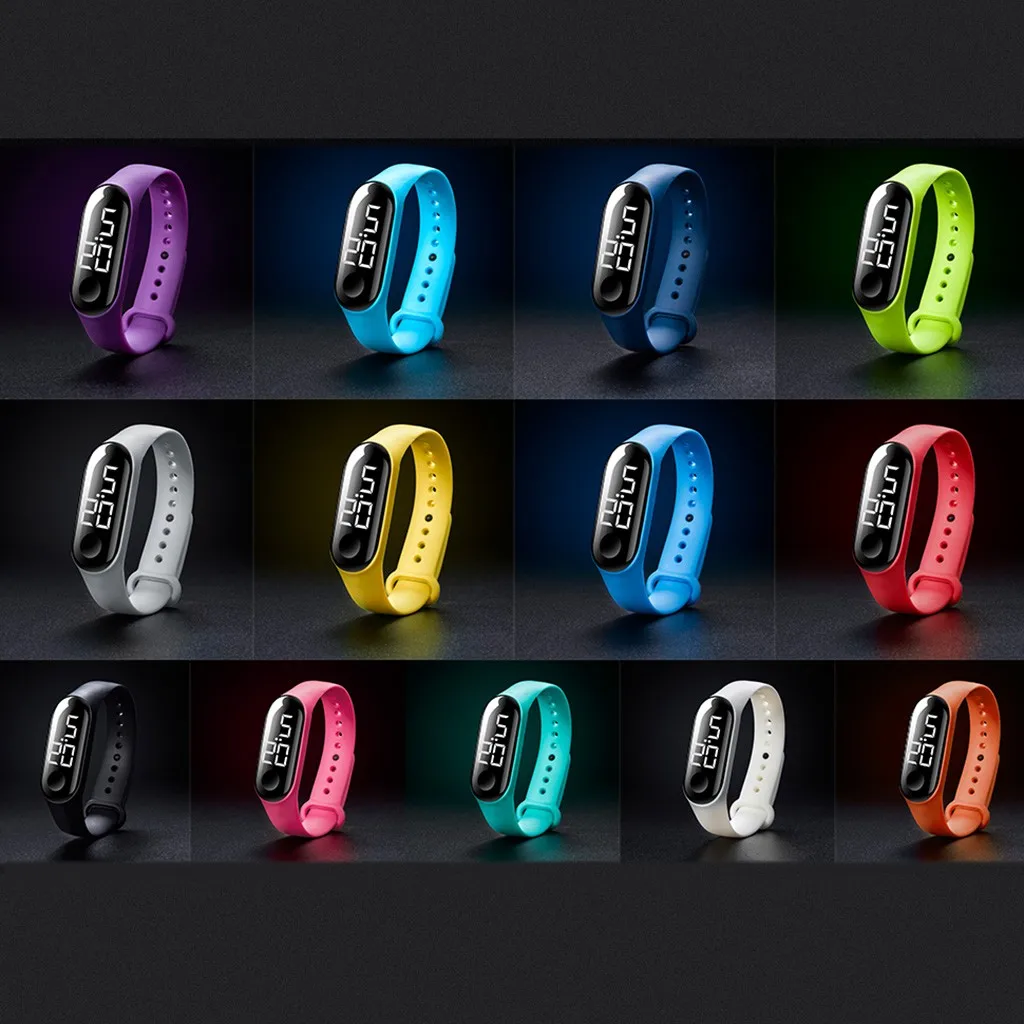 Relogio curren часы унисекс светодиодные электронные спортивные светящиеся сенсорные