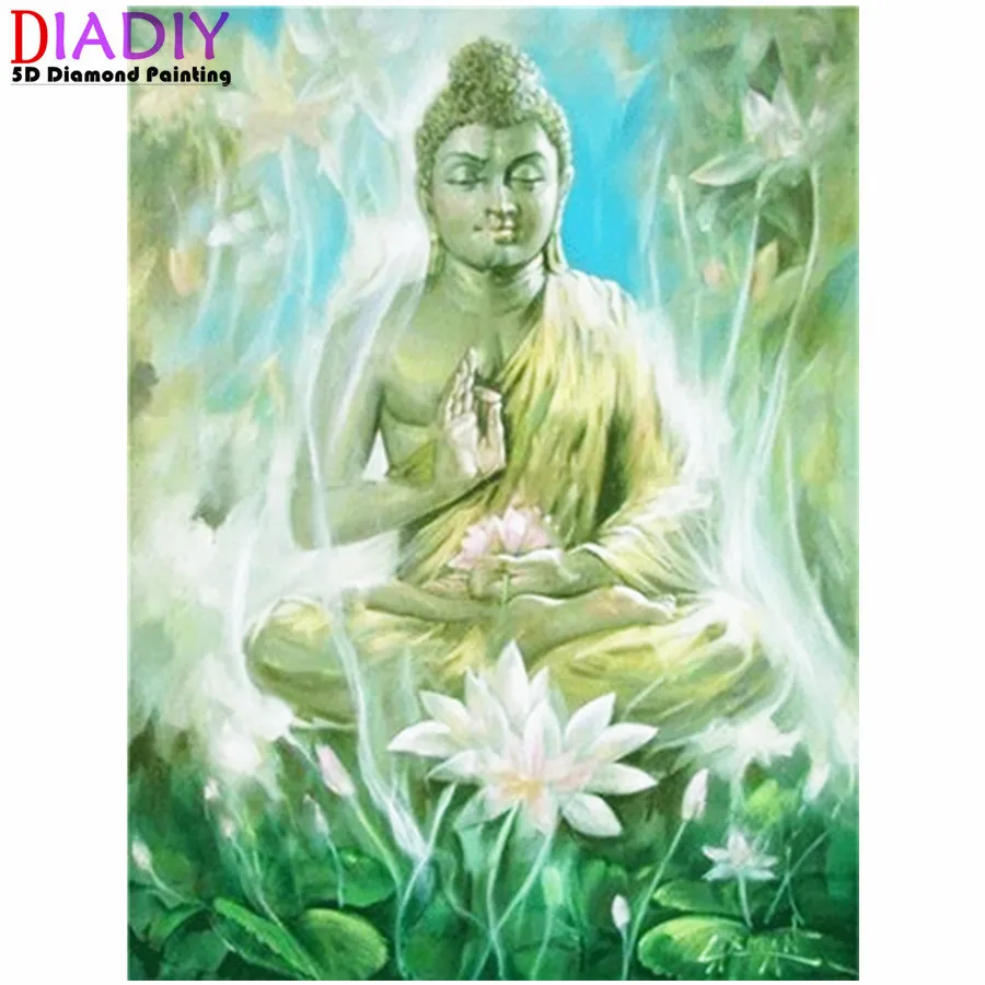 5D Diamond Painting Buddha Picture Of Rhinestones Diamond Embroidery Religion Picture Of Rhinestones Diamond Mosaic
