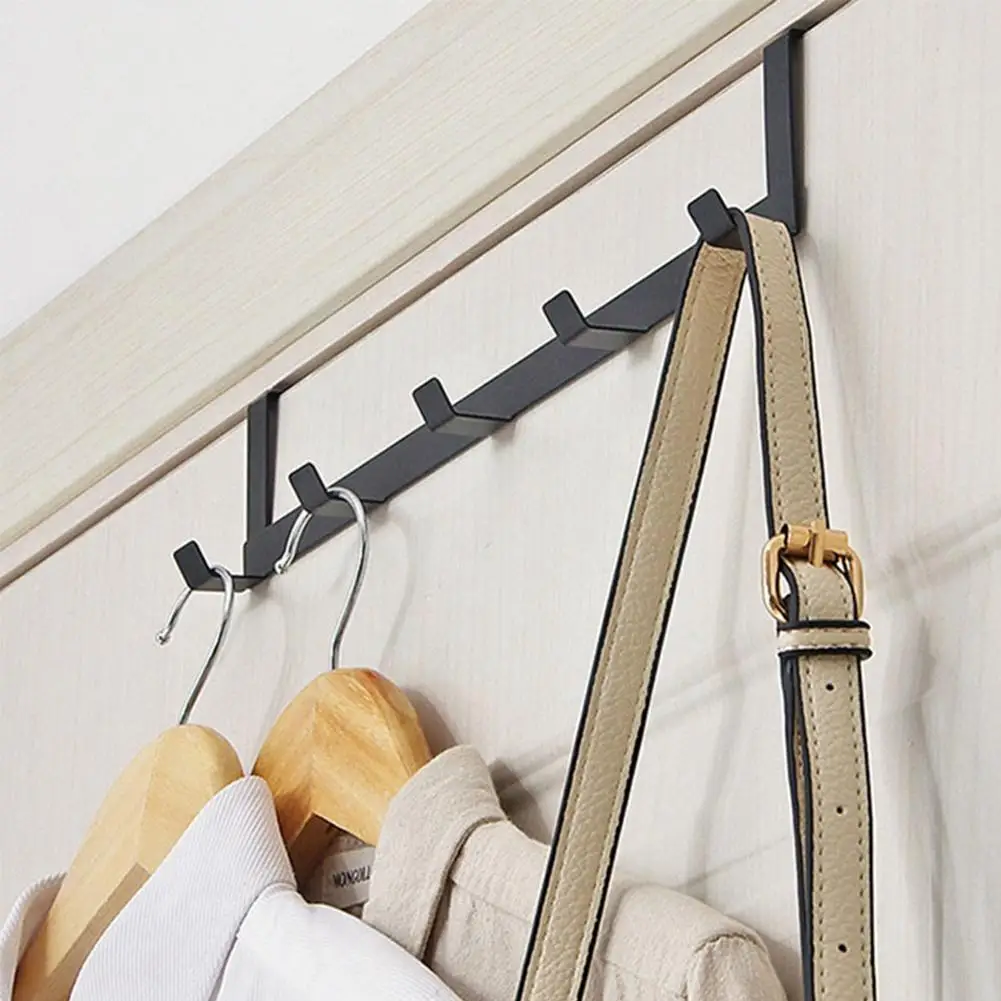 

Over The Door Bathroom Kitchen Space Saving Organizer Rack Home Hanger Hooks Clothes 5 Towel Rack Hat Iron Coat A9v9