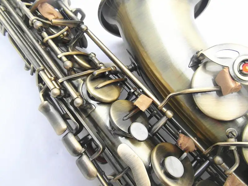 Новый альт-саксофон MARGEWATE латунный корпус Античная Медная поверхность E плоский