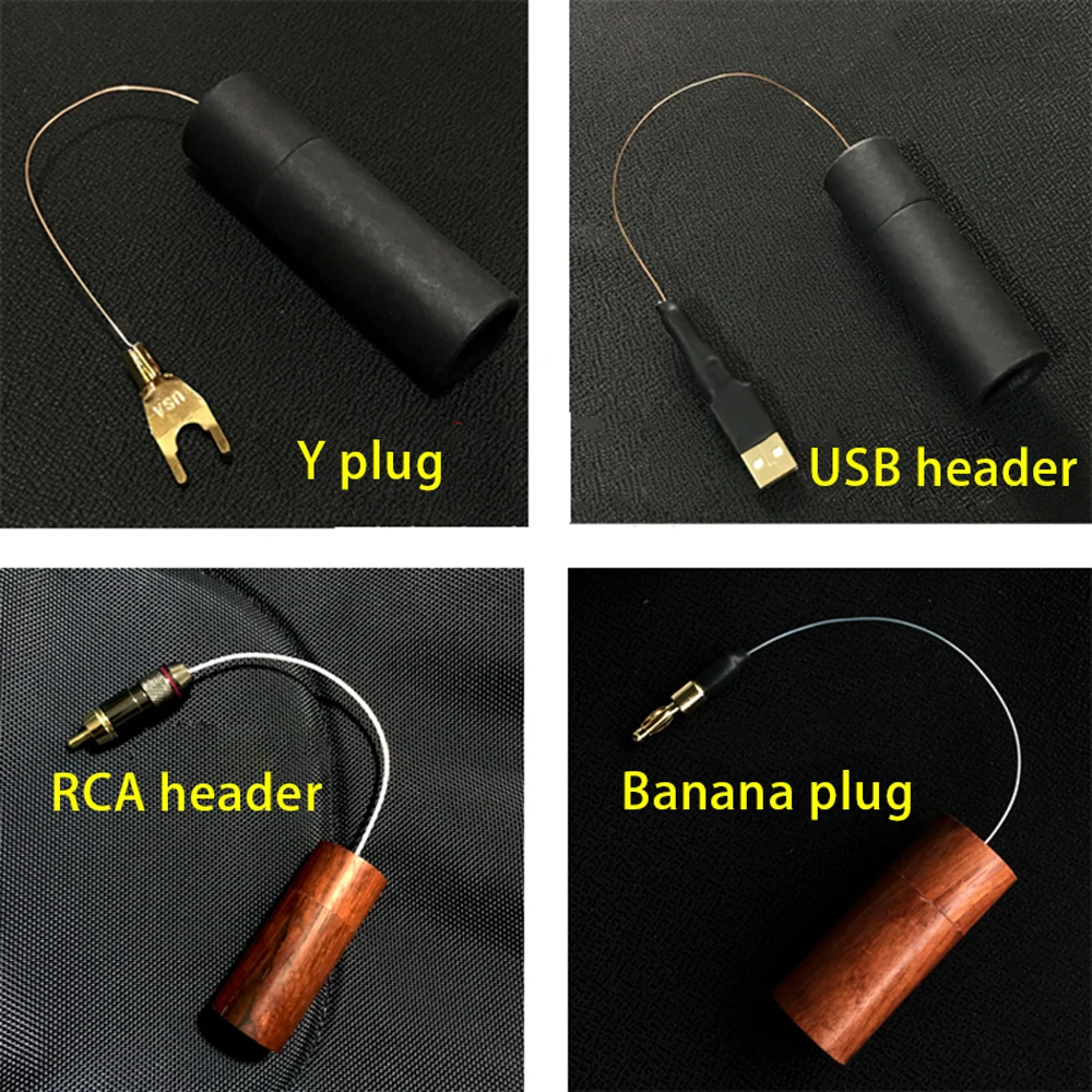 Высококачественный аудиокабель HiFi шумоизолятор с заземляющей петлей GND черное
