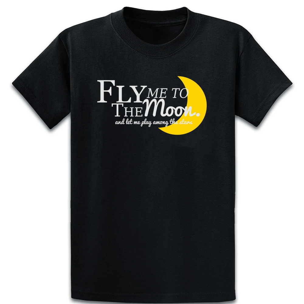 Fly Me To The Moon футболка интересные Летний стиль короткий рукав круглый вырез