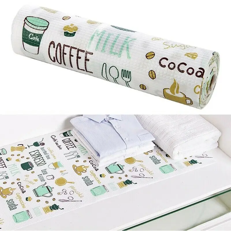 Cartoon Cuttable Cabinets Pad Paper Drawer Thick Waterproof Anti Moisture Kitchen Stickers Home Wardrobe Cabinet Mat | Дом и сад