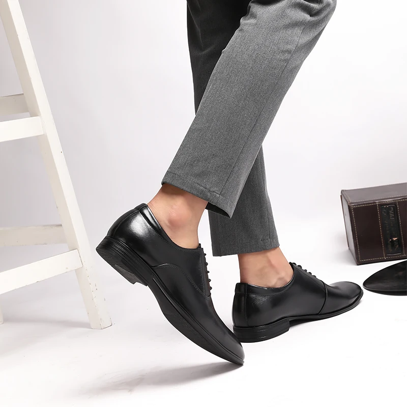 Роскошные мужские туфли оксфорды из натуральной кожи Брендовая официальная