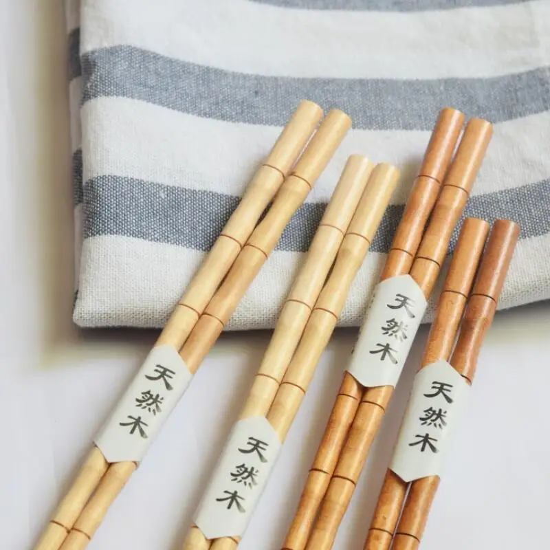 

23,5 см бамбуковые палочки для еды деревянные китайские палочки для еды кухонная домашняя Нескользящая многоразовая посуда LX9428